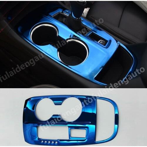 For Chevrolet Equinox 2018-2021 Blue titanium Interior Gear box Panel Cover Trim car styling