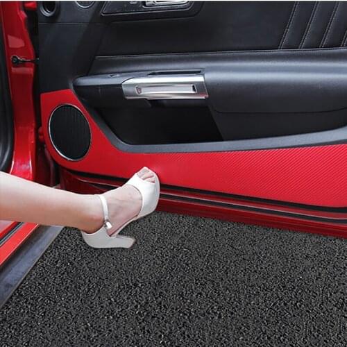 Door Anti-kick and Anti-dirty Stickers Car Anti Kick Pad Decoration Accessories for 2015-2020 Ford Mustang
