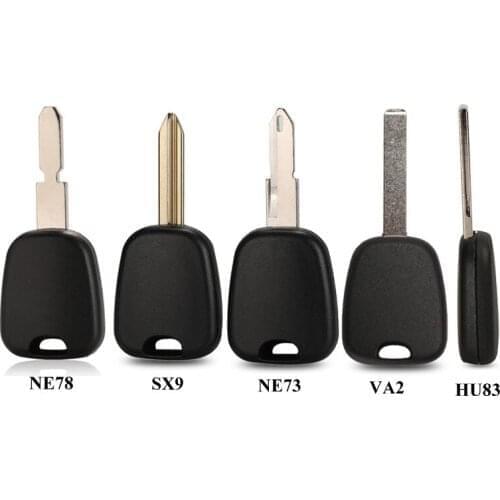 Jingyuqin Transponder Car Key Shell Case Fob For Citroen C2 C3 C4 Fit Peugeot 106 107 307 207 306 406 VA2 HCA SX9 Ne73