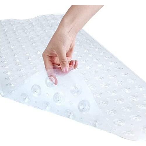 Bath Tub Shower Mat 40x16''Non-Slip and Latex Free,Bathtub Mat with Suction Cups,Machine Washable Bathroom Mats with Drain Holes