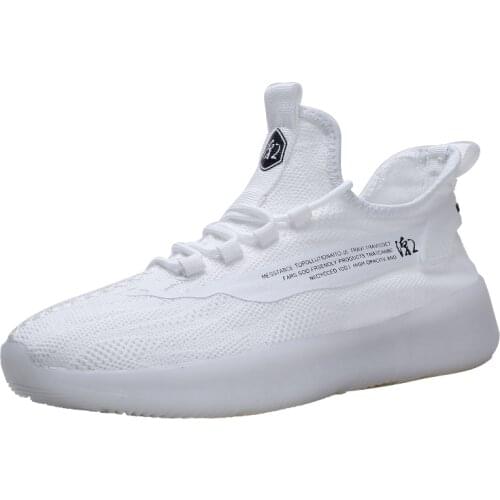 Men Casual Shoes Spring Mesh Sneakers Black Running Shoes Summer New Fashion Lightweight Breathable Mens Shoe White/Black