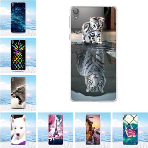 For Sony Xperia E5 Case Cartoon 3D Relief Printing Pattern Back Cover TPU Soft Silicone Case