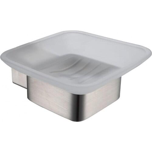 Contemporary Silver Stainless Steel Bathroom Modern Smooth Mirror Bathroom Accessories Hardware Set Soap Dish Holder