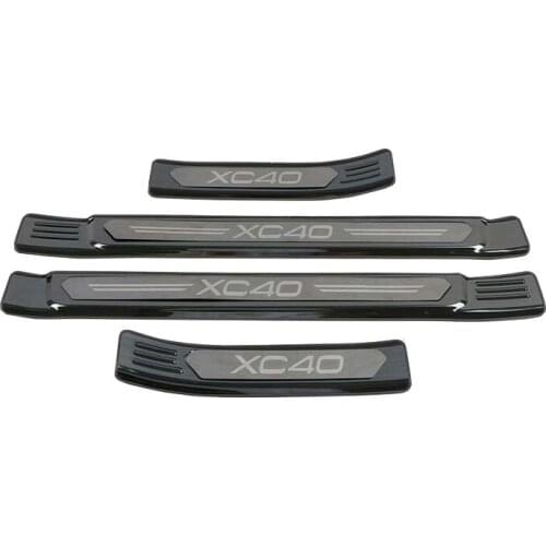 For Volvo XC40 2017-2019 Stainless Door Sill Scuff Plate Kick Guard Pedal Threshold Bar Protector Trim Cover Car Accessories
