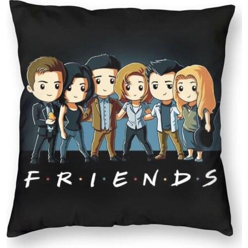 Friends Characters Cartoon Aime Cushion Covers Sofa Living Room TV Show Square Throw Pillow Cover 45x45cm
