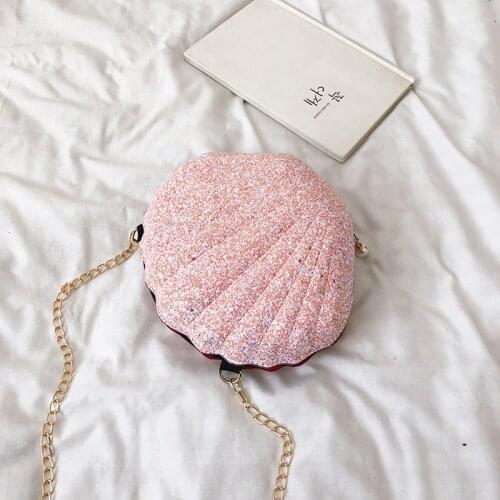 2021 new shell sequin womens shoulder bag fashion chain womens shoes messenger bag banquet ladies clutch