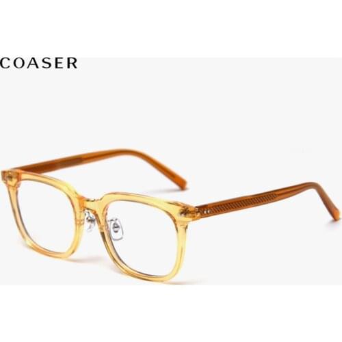 Winter Fashion Women Glasses Frame Acetate Leg TR90 Large Frame Men Prescription Eyeglasses Square Spectacles Optical Eyewear