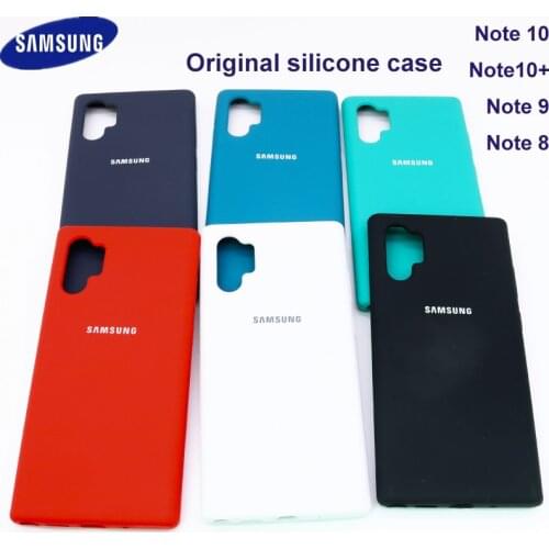 Original Samsung Galaxy Note10 Plus note 9 Liquid Silicone Case Silky Soft-Touch Shell Cover For Galaxy Note 10 Note 8 Note 9