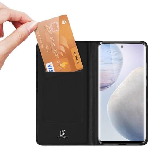 Original Dux Ducis Pu Leather Case Luxury Thin Flip Wallet Card Case Cover For Vivo X60 Pro 5g Phone Cases