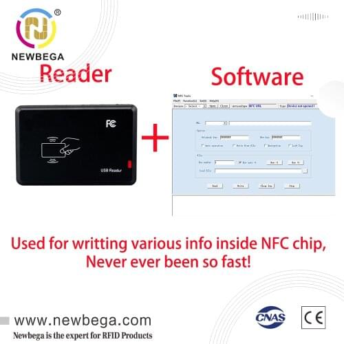 Ntag213 Reader RFID Writter,Long Read Range/Distance,Contactless,with USB,For NFC Chip Smart Card or Tag 1PCS