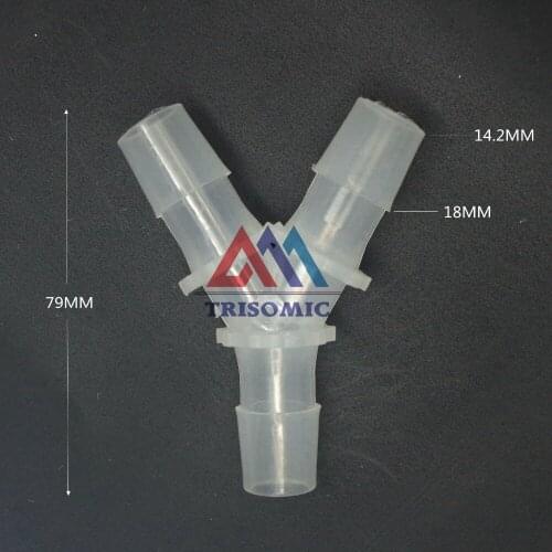 14.2mm Y tpye equant Connector Equal Tube Joiner Material PP Plastic Fitting Fish Tank Airline Aquarium