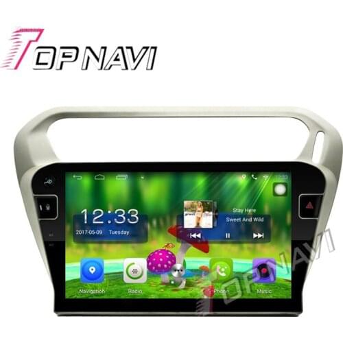 Topnavi 10.1'' Quad Core Android 6.0 Car GPS Navigation For Peugeot301/Elysee 2013 2014 2015 2016 Audio Multimedia ,No DVD