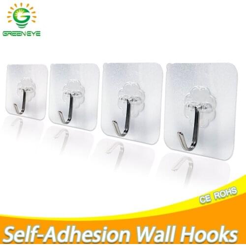 Universal Hook Home Kitchen Wall Rack Strong Adhesive Wall Hook Adhesive Hook is Strong And Transparent Punch-Free