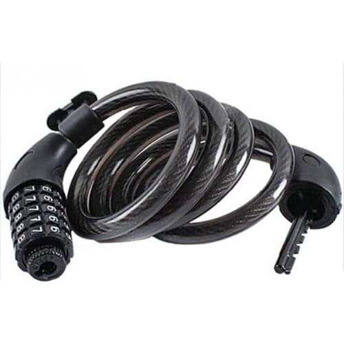 Bike Lock 5 Digit Code Combination Bike Wire Anti-cut Anti-theft Cycling Lock With Bracket Accessoreis Bicycle Tools