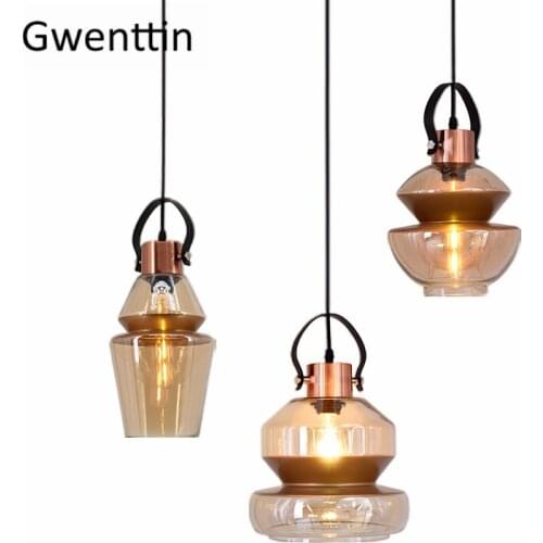 Vintage Dinning Room Pendant Lights Loft Industrial Ceiling Home Decor Nordic Kitchen Hanging Lamp Glass Indoor Lighting Fixture