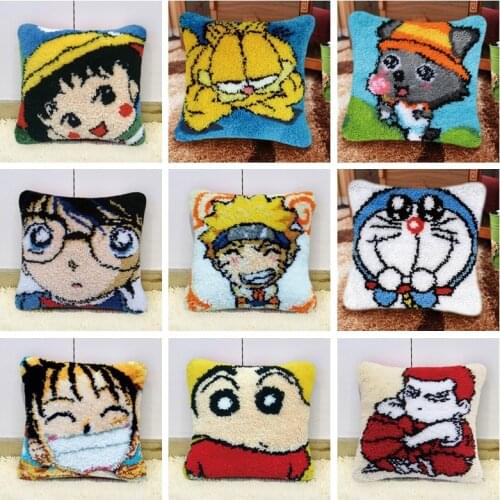 Japanese Anime Cartoon Cartoon Character Carpet Embroidery Pillow Making Kits Crochet Pillow DIY Do-It-Yourself Carpet Smyrna H