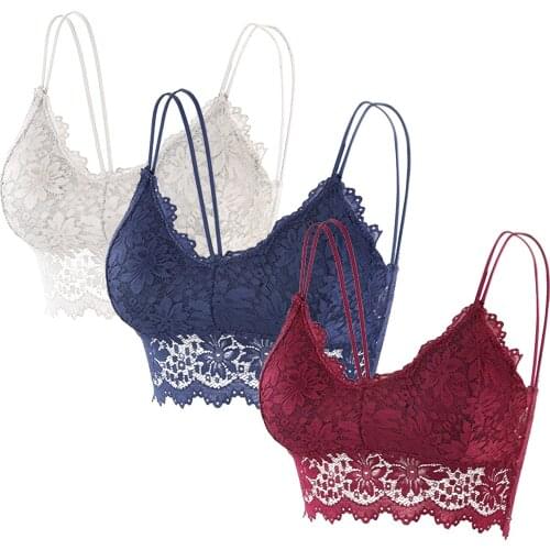 Women Wireless Bra Cotton Bralette Padded Tube Top Sexy Bra Top Solid Vest Lace Seamless Breathable Push Up vest Underwear