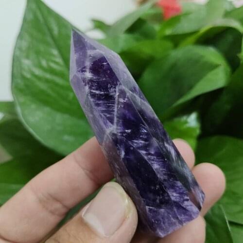 1pcs 55g NATURAL Dream Amethyst QUARTZ CRYSTAL WAND POINT HEALING