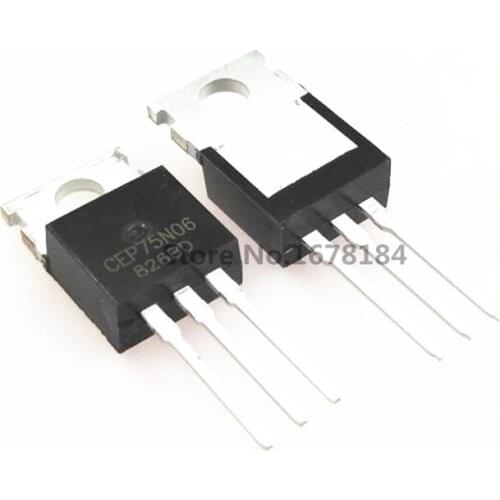 20pcs/lot CEP75N06 75N06 75A 60V MOSFET TO-220 NPN Road