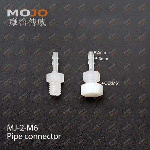 2020 (10pcs/Lots) MJ-2-M6 straight-through joint 2mm to M6 male thread connector pipe fitting