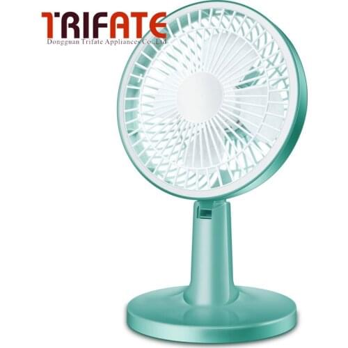 3W USB desktop electric mini fan of light green energy-saving fans plastic blade office angle adjust USB electric fan