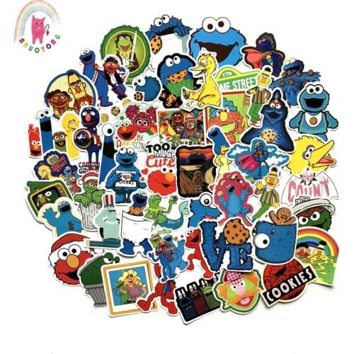 50pcs Art PVC Cartoon Graffiti Motorcycle Laptop Computer Lovely Draw-rod Box Skateboard Waterproof Sticker Funny toy Stickers