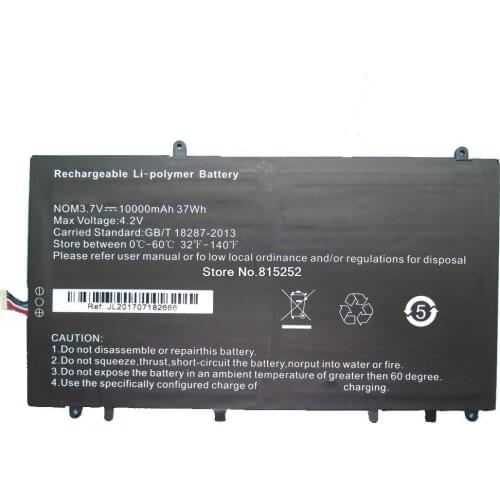 Laptop Battery For KIANO SLIMNOTE 14.1 PLUS 3.7V 10000mAh 37Wh New 7PIN 7lines
