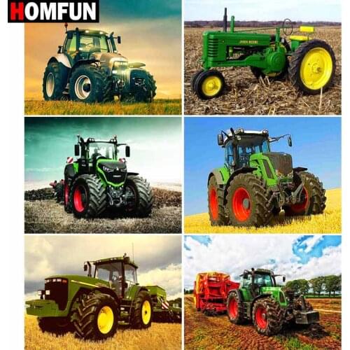 HOMFUN Full Square/Round Drill 5D DIY Diamond Painting "Car landscape Embroidery Cross Stitch 5D Home Decor Gift