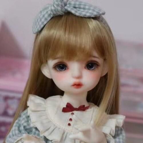 BJD SD doll wig milk tea palm slanted bangs long straight hair 1/3 1/4 1/6 1/8 1/12 bjd doll wigs doll accessories 24 color