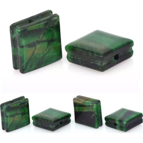 8MM 10mm Natural Square Stone Green Tiger Eye Beads For Jewelry Making DIY Bracelet Necklace Handmade Accessories High Quality