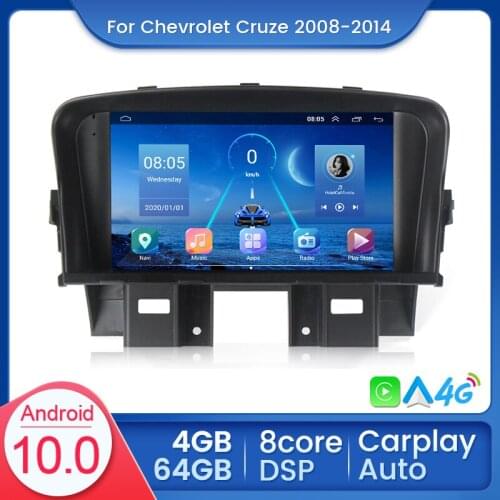 DSP RDS Android 10 7" Eight Core 4G RAM 64G ROM For Chevrolet Cruze 2008-2014 Car Multimedia Radio Player Andorid Auto Carplay