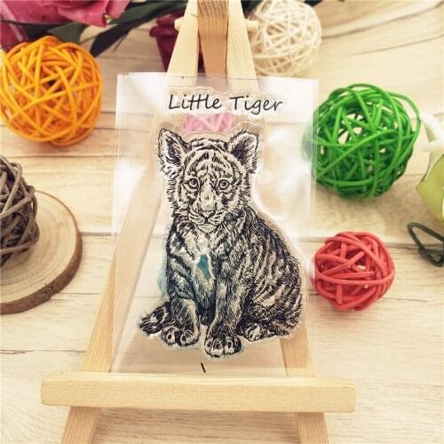 Hot selling Little Tiger alphabet transparent clear stamp / silicone seal roller stamp DIY scrapbook album / card production