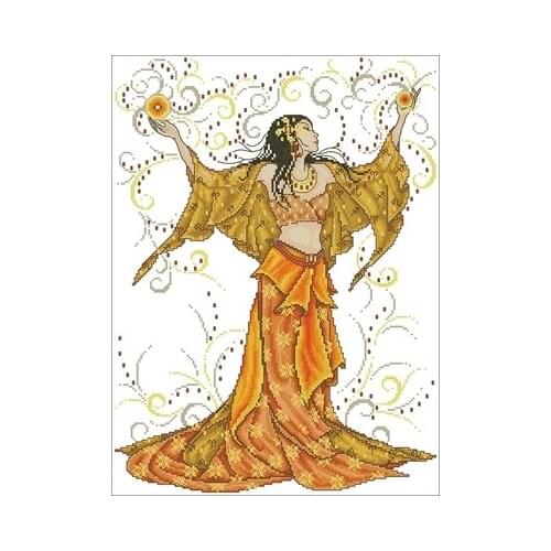 Joan Elliott-Fire Fairy Counted Cross Stitch 11CT 14CT 18CT Cross Stitch Kits Embroidery Needlework Sets