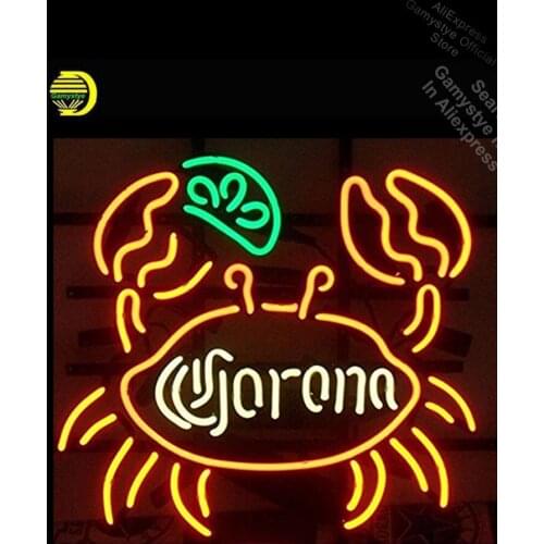 Coron Crab neon Sign Glass Tube neon lights Brand LOGO Recreation Coffee Windows Professiona Iconic Sign Bar Neon Light Sign