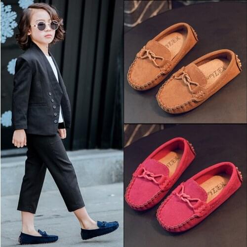 Autumn New Children Peas Shoes Korean Style Boy Girls Casual Loafers Shoe Tendon Bottom Flats Baby Toddler Sneakers Kids Fashion