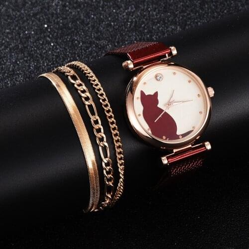 Quartz Watch Ins Ladies Watch JewelryFemale Bracelet Set Fashion Watches For Women Reloj Mujer
