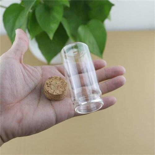 12pcs 37*80mm 60ml Small Glass Bottles Corks Storage Tiny Jar Spice Transparent Bottle Candy Containers Vial Bottle Stopper