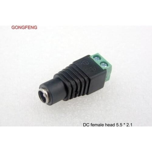 Wholesale Welding Free DC mother head 5.5*2.1mm DC Femal Seat , monitoring power supply Adapter plug Connector 100PCS/LOTS