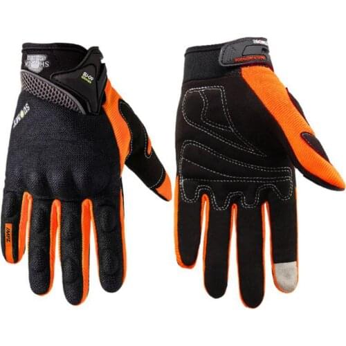 1Pair Motorcycle Glove Full Finger Breathable Mesh Touch Screen Riding Bicycle Gloves Motocross MTB Dirt Bike Gloves