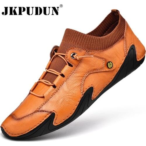 Men Sneakers Fashion Men Casual Shoes Leather Handmade Breathable Driving Shoes Luxury Mens Loafers Moccasins Zapatos Hombre