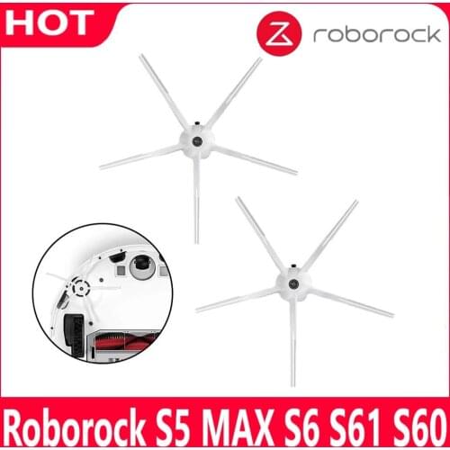 Rubber Side Brush Soft Silicone Accessroies For Roborock S5 MAX S6 S61 S60 S50 S55 T6 New Vacuum Cleaner Side Brush Spare Parts