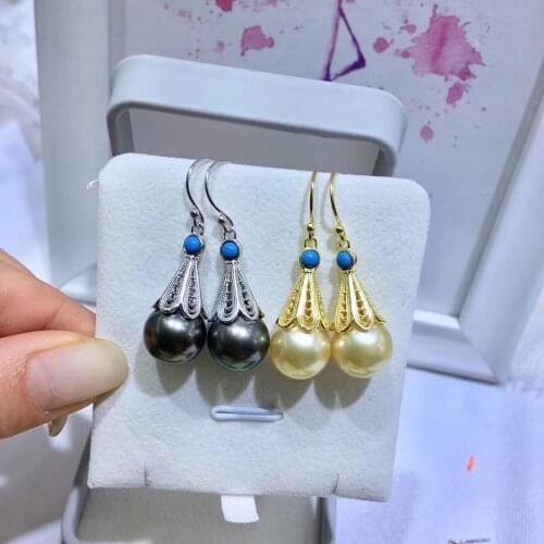 New Arrival 925 Sterling Silver Earrings Findings Settings Mountings Jewelry Parts Fittings for Pearls Coral Jade Agate Beads