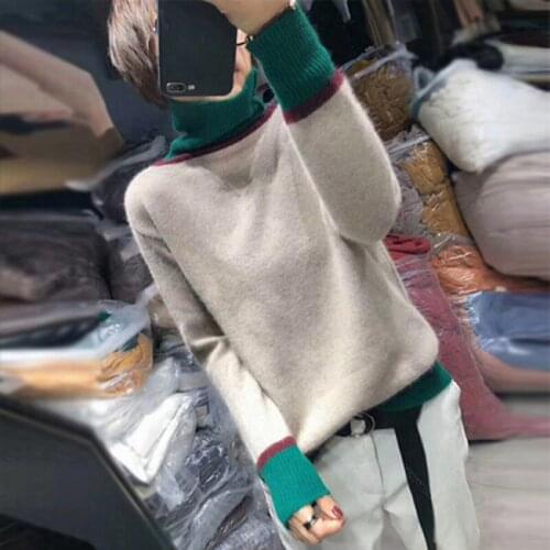Autumn and Winter High Collar Cashmere Sweater Womens Clothes Thickened Loose Pullover 2020 New Fashion Knitted Wool
