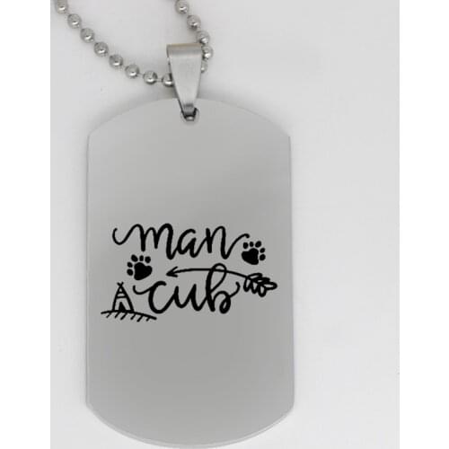 Ufine jewelry inspirational gift pendant army card man cub arrow stainless steel customed necklace N4175