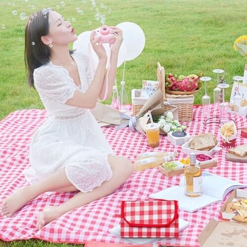 Moisture-proof Waterproof Picnic mat Outdoor Folding Camping Portable Sleeping Pad Widen thickening Beach Grass barbecue Blanket