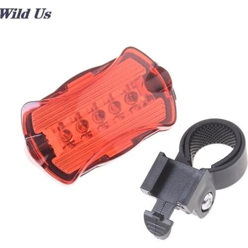 Waterproof Bike Bicycle 5 LED Rear Tail Light Lamp Bulb Red Back Cycling Safety Warning Flashing Lights Reflector Accessories