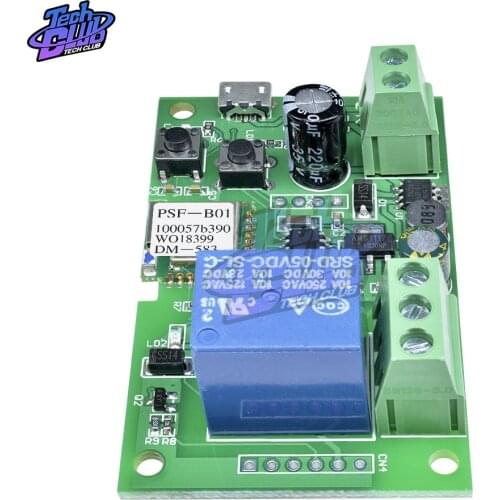 DC 5-32V 1 Channel ESP8266 ESP-12F WIFI Wireless Module Relay Shield Overcurrent Protection Wi-Fi Network Relay Module 10A