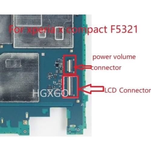 10PCS Power volume flex cable fpc socket clip LCD display Screen FPC Connector for SONY Xperia X COMPACT F5321 on motherboard
