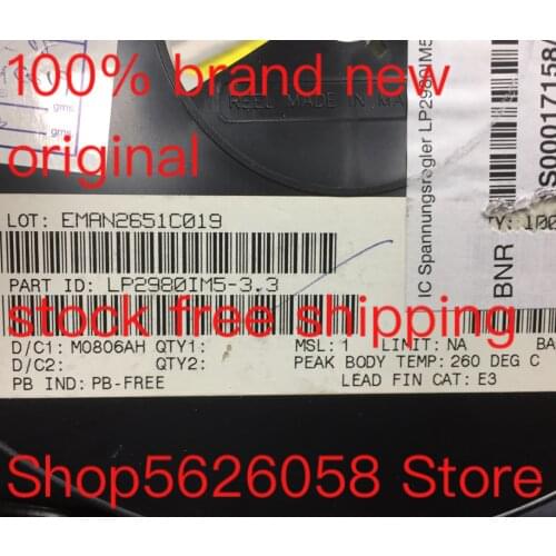 LP2980IM5-3.3 SOT23-5 100% new original freeshipping 50PCS-3000PCS/LOT