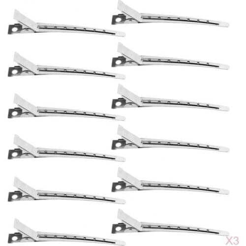 36/Pack Hair Grip Clips Hairdressing Sectioning Duck Bill Alligator Clamps